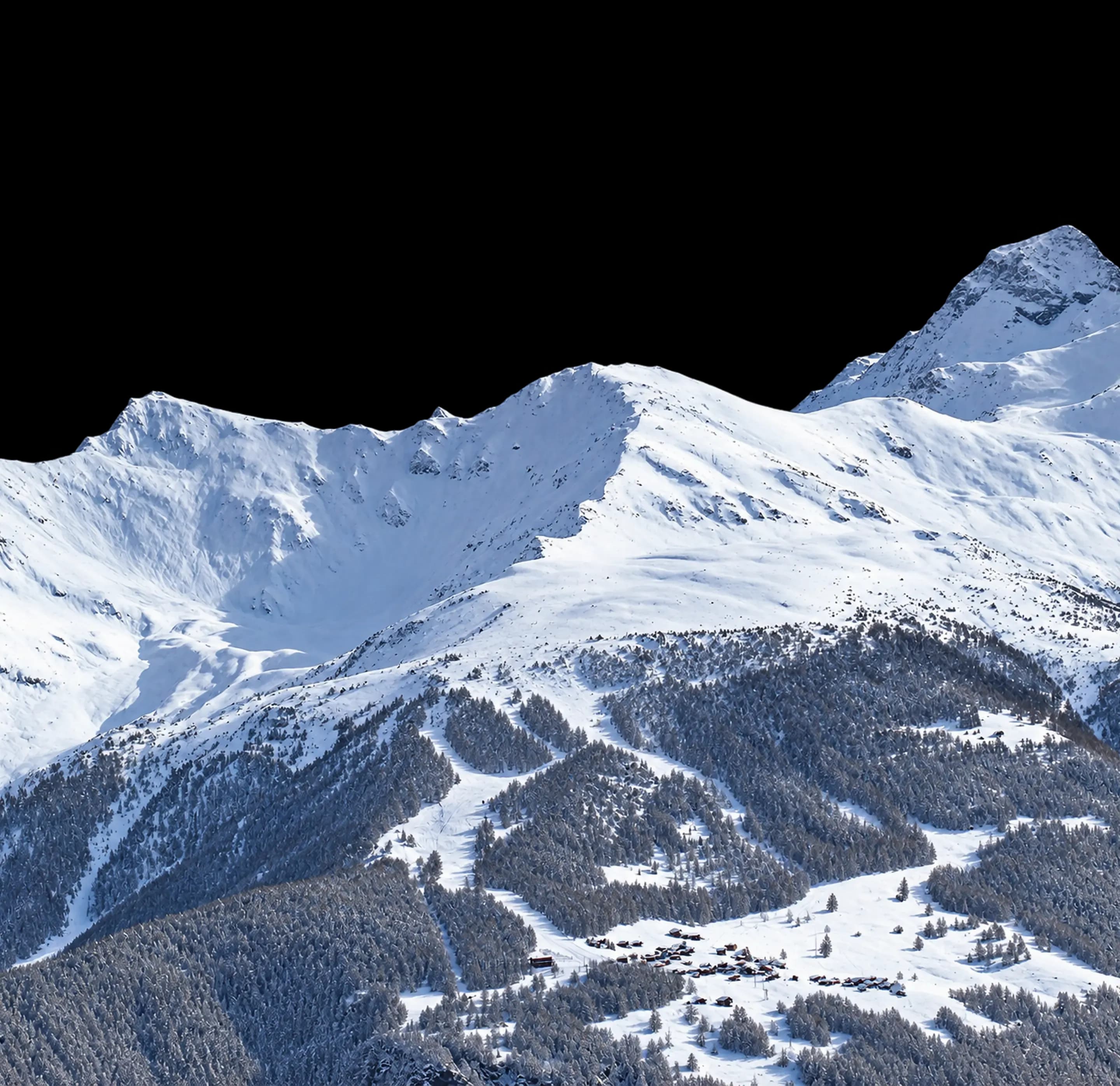 Image of a mountain peak with snow