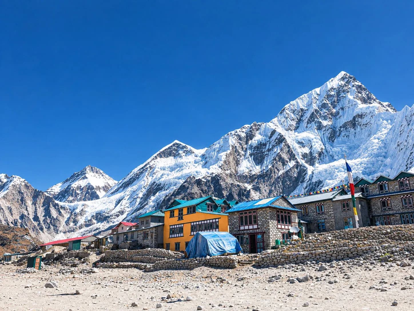 Nearby Everest base camp